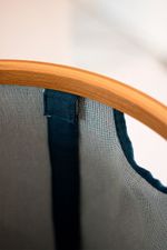 Cesta de tela y bambú